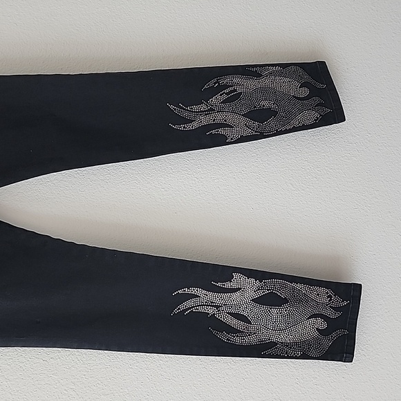 Black Grungecore Thrashed skinny jeans for men - Picture 5 of 8